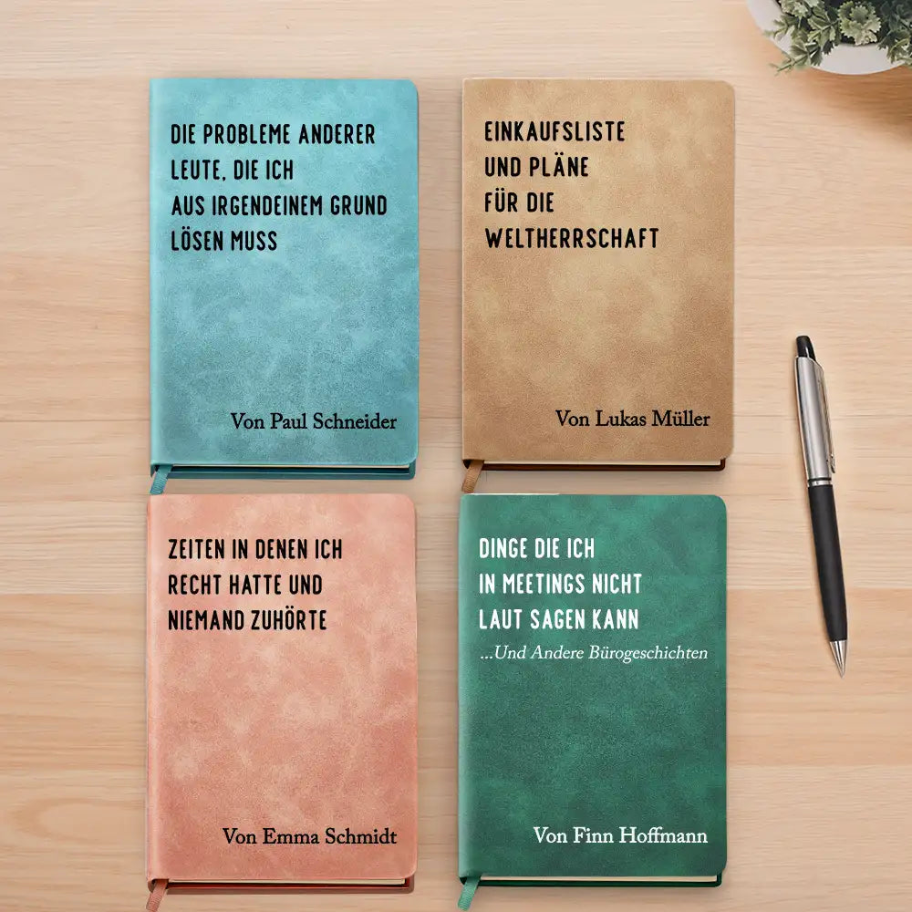 Non-Eng,Gift For Yourself,Gift For Women,Gift For Men,Gifts For Colleagues,Funny - Zeiten In Denen Ich Recht Hatte Und Niemand Zuhörte Lustiges Sarkastisches Buch - Personalisiertes Ledertagebuch