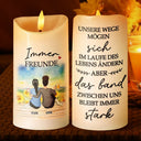 Gift For Bestie,Gift For Sibling,Gift For Sisters,Happy,Non-Eng - Die Verbindung Zwischen Uns Wird Immer Stark Sein - Personalisierte Flammenlose LED-Kerzen