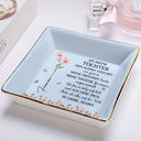 Gift For Women,Gift For Daughter,Gift For Grandkids,Happy,Non-Eng,German,Non-Eng,Icon - Faux-Pressed Geburtsblume Meine Tochter Für Immer - Personalisierte Schmuckschale