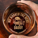 Gift For Husband,Gift For Men,Gift For Yourself,Gift For Grandpa,Gift For Father,Fishing,Humorous - We Hooked The Best Dad Grandpa - Personalized Engraved Whiskey Glass