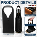 Gift For Yourself,Gift For Women,Gift For Men,Retirement,Happy,Vector,Grateful - The Legend Has Retired Not My Problem Anymore - Personalized Leather Wine Bag