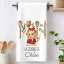 Gift For Wife,Gift For Girlfriend,Gift For Yourself,Gift For Women,Gift For Mother,Mom's Hobby,Gift For Grandma,Grandma's Hobby,Cooking,French,Non-Eng,Vector,Cozy - La Cuisine De Maman Mamie - Torchon De Cuisine Personnalisé