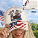 America 250th,Independence Day,Gift For Yourself,Proud,Custom Text - Land Of The Free Independence Day - Personalized Classic Cap