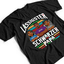 Gift For Father,Dad - Children,Non-Eng,German,Happy,Gift For Men - Lässigster Schwarzer Papa - Personalisiertes T Shirt