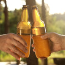 Gift For Couples,Gift For Husband,Old Couples,Gift For Wife,Gift For Boyfriend,Gift For Girlfriend,LGBT,Love - Adventure Partners For Life - Personalized Leather Can Cooler