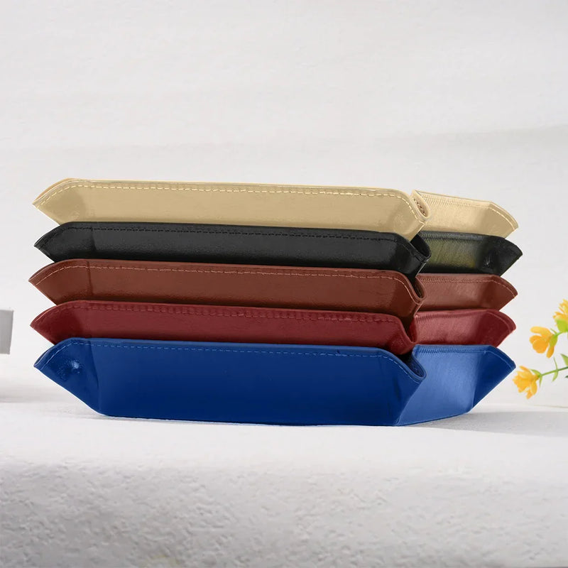 Gift For Father, Gift For Men, Gift For Husband, Happy, Gift For Yourself - To Us You Are The World - Personalized Leather Valet Tray