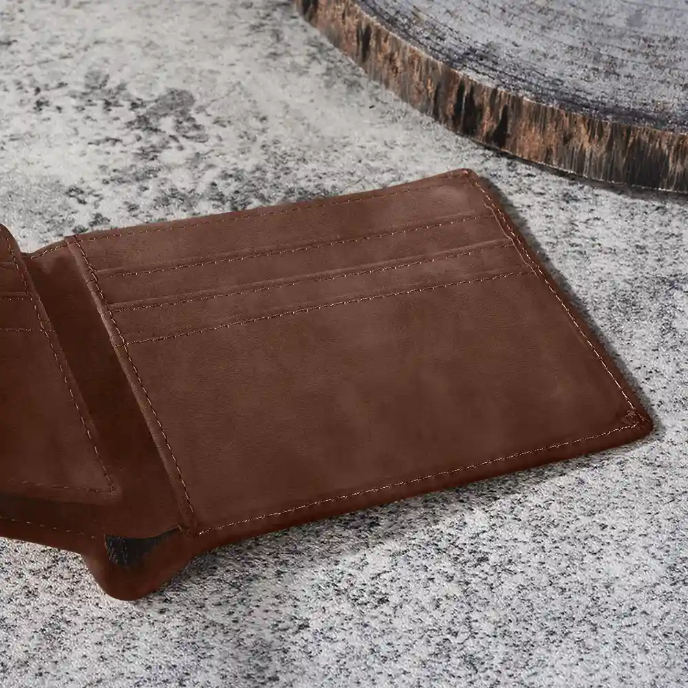 God Hit A Homerun - Personalized Leather Wallet