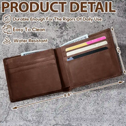 No Returns Or Refunds Chibi Grandkids - Personalized Leather Wallet