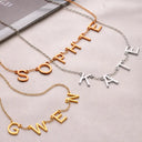 Gift For Yourself, Happy - Letter Charms Made In The Name - Personalized Letter Necklace