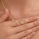 Gift For Yourself, Happy - Letter Charms Made In The Name - Personalized Letter Necklace