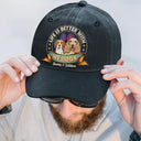 Pet Mom, Pet Dad, Happy - Life Is Better With Cat Dog Storybook Vintage Style - Personalized Vintage Washed Denim Cap