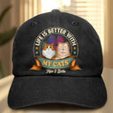 Pet Mom, Pet Dad, Happy - Life Is Better With Cat Dog Storybook Vintage Style - Personalized Vintage Washed Denim Cap