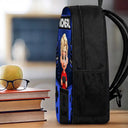 Adorable, Back To School, Gaming, Gift For Kids, Vector - Little Boy Girl Playing Game - Personalized Kids Backpack