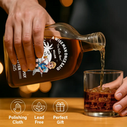 Retirement, Funny - Lived Happily Ever Retired - Personalized Whiskey Bottle