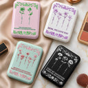 Gift For Mother, Gift For Daughter, Mom - Daughter (Adult), Gift For Children, Sentimental, Icon - Love Between Mother Daughter Birth Flower Toile - Personalized LED Compact Mirror