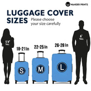Name Floral Pattern - Personalized Luggage Cover