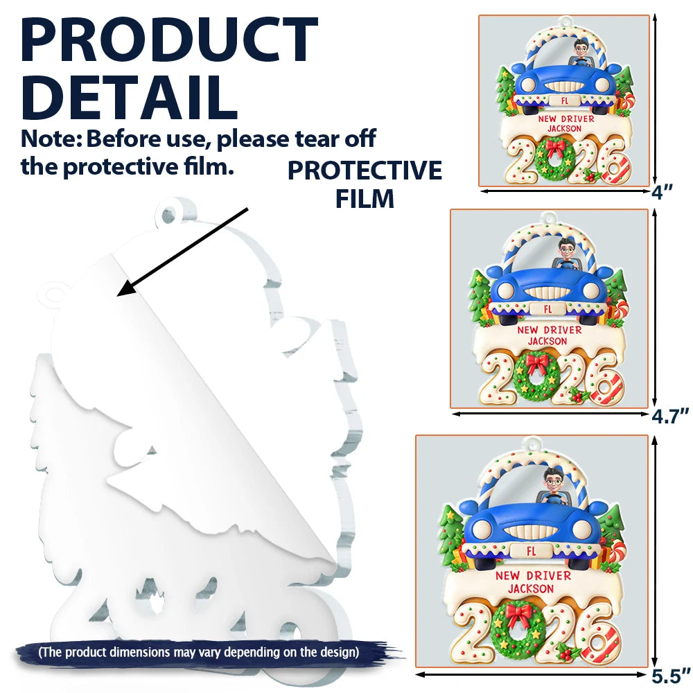 New Driven License - Personalized Custom Shaped Acrylic Ornament