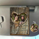 Hunting,Custom Photo,Love,Gift For Couples,Gift For Husband,Gift For Wife,Gift For Boyfriend,Gift For Girlfriend - Custom Photo Enjoy Your Hunt, Be Safe - Personalized Custom Shaped Car Visor Clip