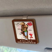 Gift For Couples, Gift For Husband, Gift For Boyfriend - Hugging Couple Together Since - Personalized Custom Shaped Car Visor Clip