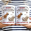Cat Dad,Cat Mom,Cat Lovers,Dog Lovers,Dog Mom,Dog Dad,Pet Lovers,Pet Mom,Pet Dad,Funny,Top Market - 3D Inflated Effect Dog Cat Thanks For Always Putting Up - Personalized White Edge-to-Edge Mug