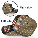 Gift For Father,Gift For Grandpa,Independence Day,Happy - America First Dad Now Grandpa Kid Names - Personalized Classic Cap