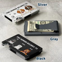 Pet Lovers, Pet Dad - This Human Belongs To Dog Cat Pet Lover - Personalized Card Wallet With Money Clip

