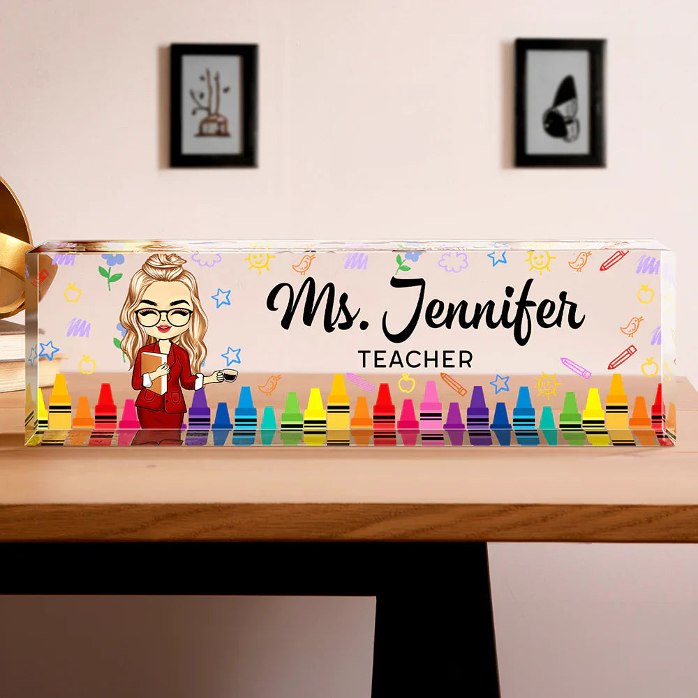 Teacher School Things - Personalized Desk Name Plate
