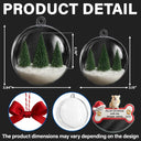 Pet Lovers,Custom Photo,Happy,Christmas - Custom Photo 1st Christmas With Forever Family - Personalized 3D Acrylic Ball Ornament