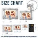 Family,Gift For Couples,Happy - Custom Photo Portrait Funny Family Couple Siblings Besties - Personalized Acrylic Fridge Magnet