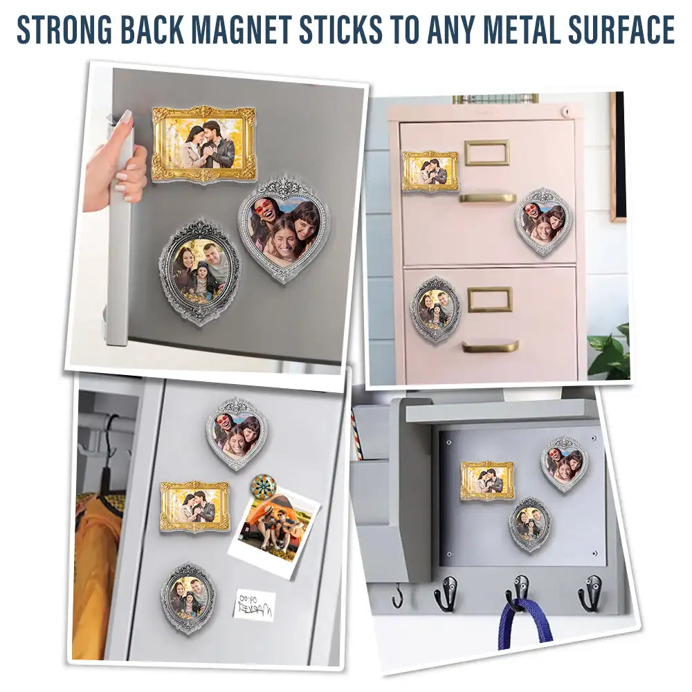 Family,Gift For Couples,Happy - Custom Photo Portrait Funny Family Couple Siblings Besties - Personalized Acrylic Fridge Magnet