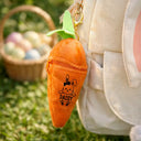 Easter,Happy,Parents,Dad - Children,Mom - Children,Gift For Kids - Adorable Bunny With Custom Name - Personalized Plush Reversible Carrot Bunny Keychain