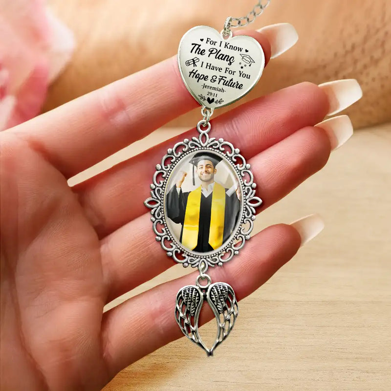 Christian,Happy,Gift For Women,Gift For Men,Gift For Daughter,Gift For Son,Graduation - Custom Photo For I Know The Plans I Have For You - Personalized Graduation Tassel Charm