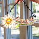Happy,Love,Grandma - Grandkids,Mom - Children,Gift For Mother - Grandma Plants The Seeds Of Love That Bloom Forever - Personalized Window Hanging Suncatcher Ornament