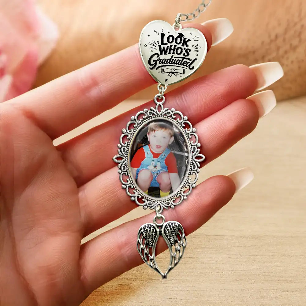 Funny,Happy,Graduation,Gift For Daughter,Gift For Son,Gift For Bestie,Gift For Brothers,Gift For Sisters - Custom Photo Funny Childhood Look Who's Graduated - Personalized Graduation Tassel Charm
