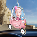 Custom Photo Drive Safe Daddy - Birthday, Loving Gift For Dad, Father, Papa, Grandpa - Personalized Acrylic Car Hanger