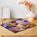 Gift For Wife,Gift For Mother,Gift For Grandma,Love,Family,Gift For Bestie,Gift For Couples,Dog Lovers,Cat Lovers - Custom Photo Stained Glass Mom Grandma Parents Family Bestie Couple - Personalized Horizontal Stained Glass Suncatcher