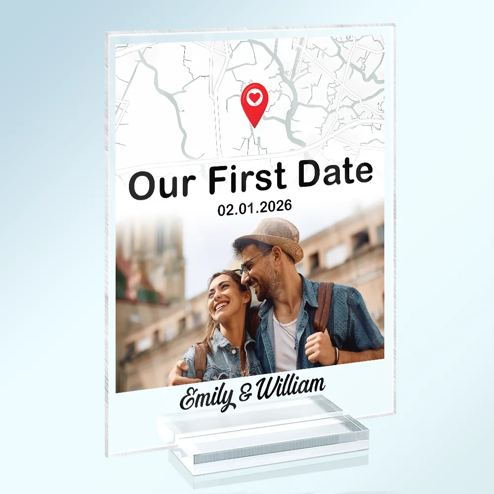 Gift For Couples,Gift For Girlfriend,Gift For Boyfriend,Love,Gift For Wife,Gift For Husband,Wedding - Location Map Custom Photo Where We Said I Do - Personalized Vertical Rectangle Acrylic Plaque