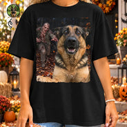 Art Design,Custom Photo,Dog Mom,Gift For Mother,Gifts For Her,Humorous,Pet Lovers,Photo - Halloween Pet Selfie,Top Market - Halloween Gift For Dog Lovers - Personalized Custom Photo Dog Selfie T Shirt