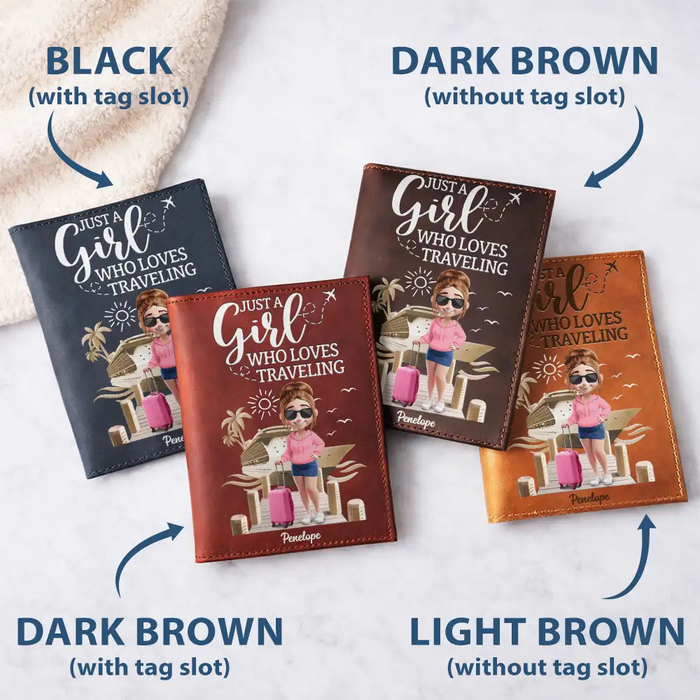 Gift For Yourself, Gift For Women, Gift For Men, Travel, Happy - All My Travel Crap - Personalized Leather Passport Holder