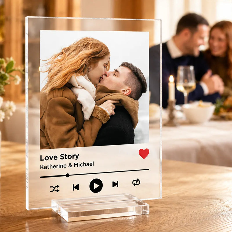 Couple Anniversary Love Message - Personalized Vertical Rectangle Acrylic Plaque