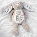 Easter,Gift For Grandkids,Grandma,Grandkids,Gift For Grandma,Love - Custom Photo Pencil Sketch Grandmother Granddaughter I Filled It With My Wishes - Personalized Soft Toy Bunny