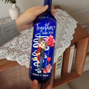 Gift For Couples, Gift For Husband, Gift For Wife - Chibi Side View Carrying Couple Together Since - Personalized Bottle Light