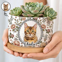 Art Design,Healing,Pet Memorial,Pet Lovers,Memorial,Photo - Vivid Watercolor Art - Custom Photo Vivid Watercolor Art Forever Loved Dog Cat Pet Portrait Toile Remembrance - Personalized Plant Pot