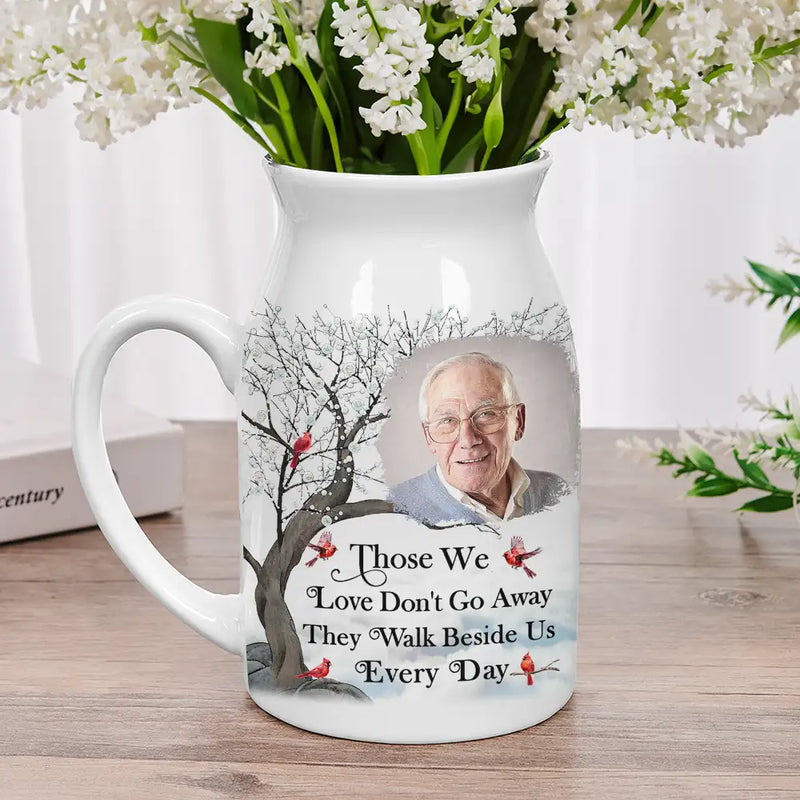 Custom Photo Memorial I'm Always With You - Personalized Ceramic Flower Vase