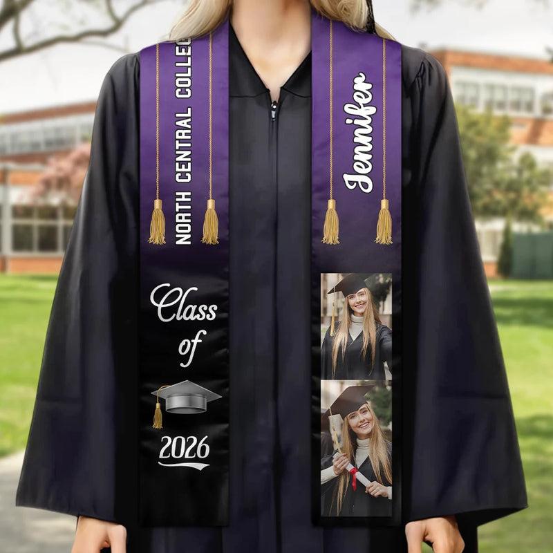 Custom Photo Class Of - Graduation Gift - Personalized Stoles