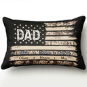 Gift For Father,Gift For Grandpa,Independence Day,Custom Text,Confident - Stars & Stripes US Flag American Dad Grandpa - Personalized Pillow