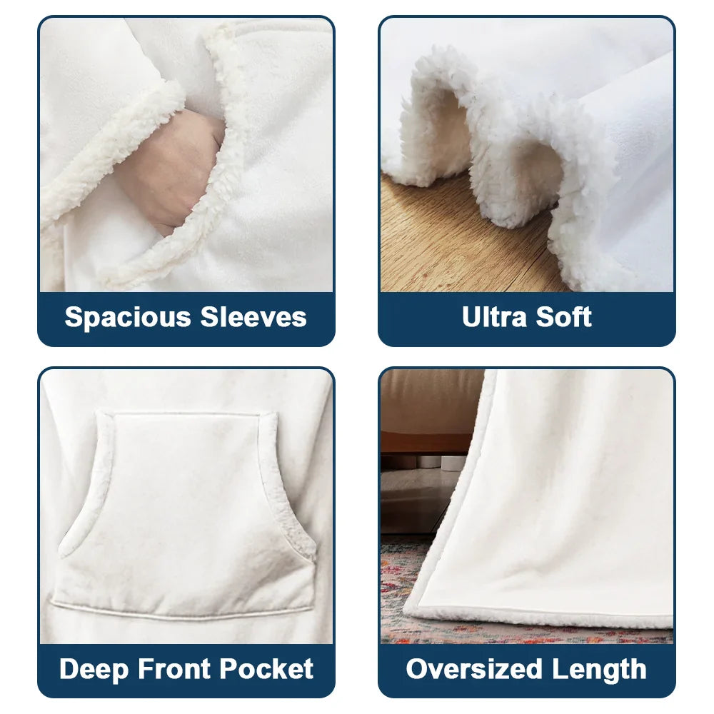 Dog Lovers,Funny - My Dog Cuddling Blanket - Personalized Wearable Blanket With Sleeves