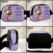 Gift For Yourself,Gift For Women,Gift For Men,Travel,Happy - All My Travel Crap - Personalized Crossbody Belt Bag