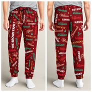 Christmas, Custom Text, Family, Happy - Matching Christmas Gift For Family - Personalized Names Holiday Pajama Pants