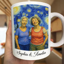 Gift For Couples,Gift For Wife,Gift For Husband,Gift For Boyfriend,Gift For Girlfriend,Funny,Old Couples - Custom Photo Starry Night Couple When We Get To The End Of Our Lives Together - Personalized Mug